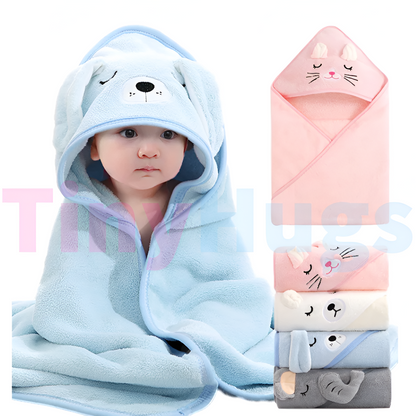 TinyHugs® - CozyWrap Hooded Towels 🧸